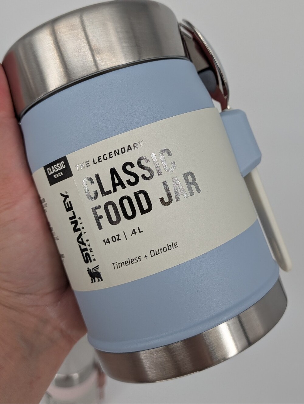 New Cup Stanley Classic Legendary Food Jar + Spork blue dream stone 2026 14 oz